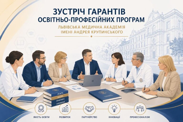 Зустріч гарантів освітньо-професійних програм Львівської медичної академії імені Андрея Крупинського